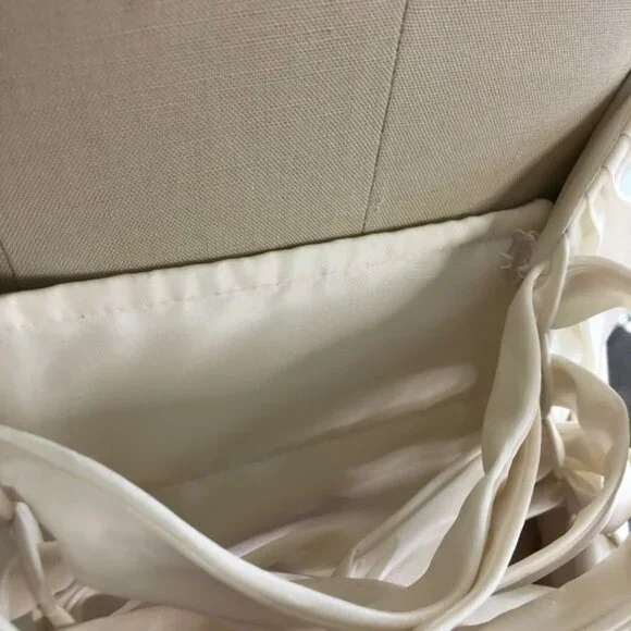 Maggie Sottero Sweetheart Lace Up Jeweled Bead Bustle Train Wedding Dress - Picture 14 of 14